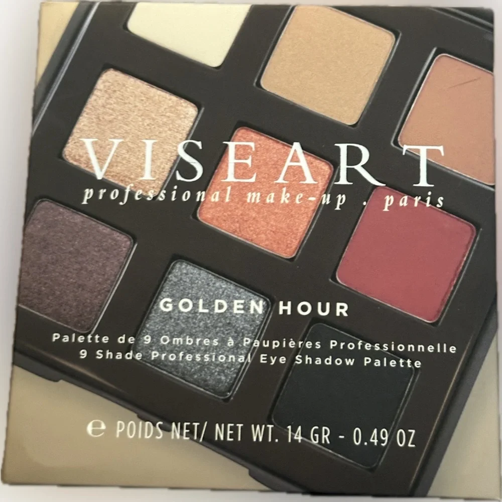 New in Box VISEART Golden Hour Pallet 9 Eyeshadow Shades in Earthy Warm Tones - Picture 1 of 4